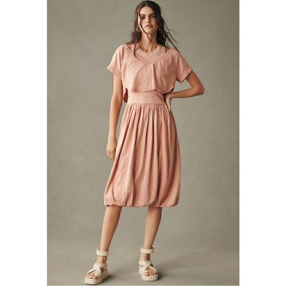 NEW Daily Practice by Anthropologie Center Court 2P Tee + Dress Medium Petite - Picture 3 of 5